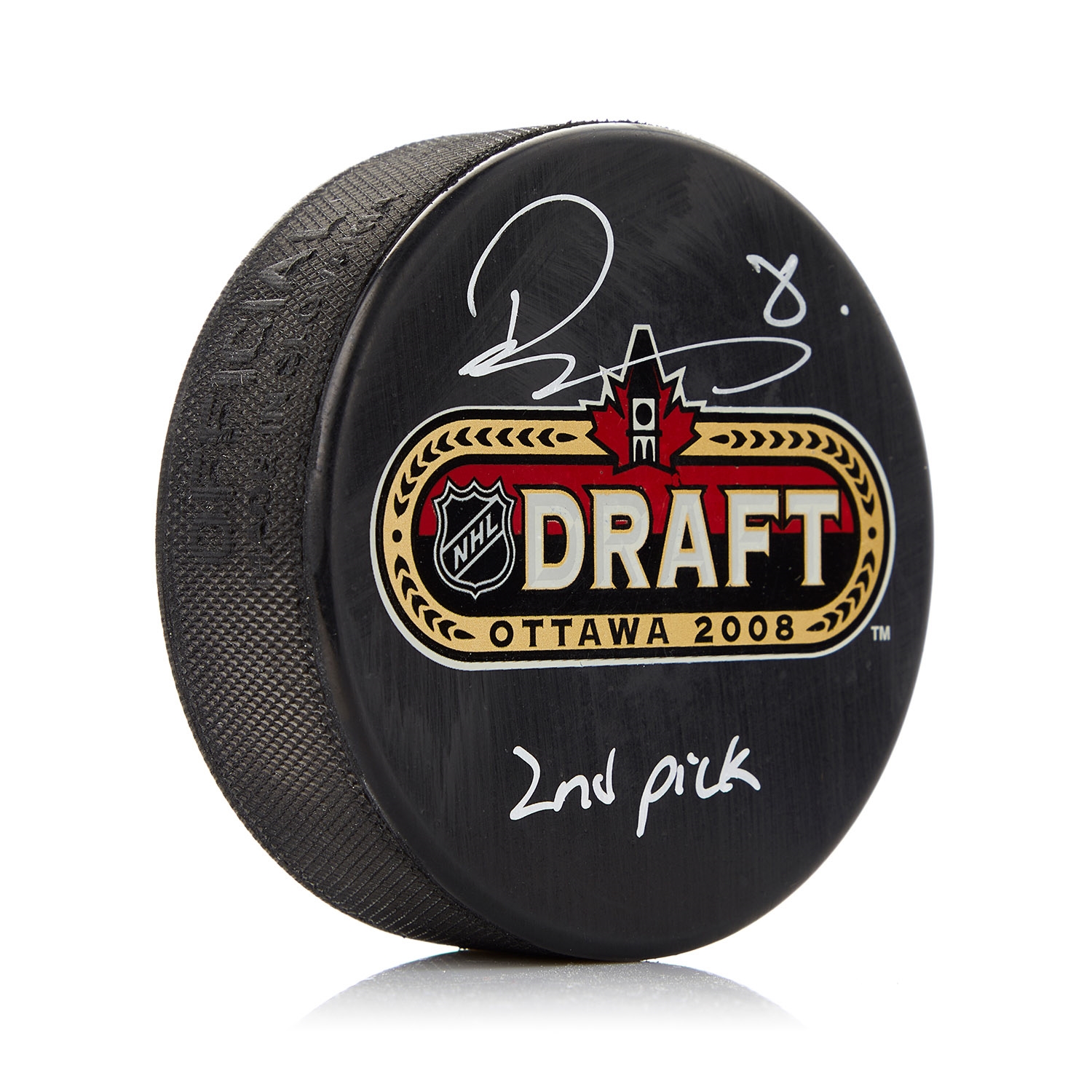 Drew Doughty Signed 2008 NHL Entry Draft Puck with 2nd Pick Note