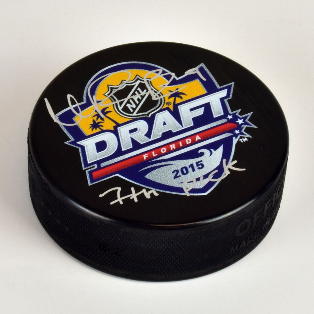 Ivan Provorov Signed 2015 NHL Entry Draft Puck with 7th Pick Note