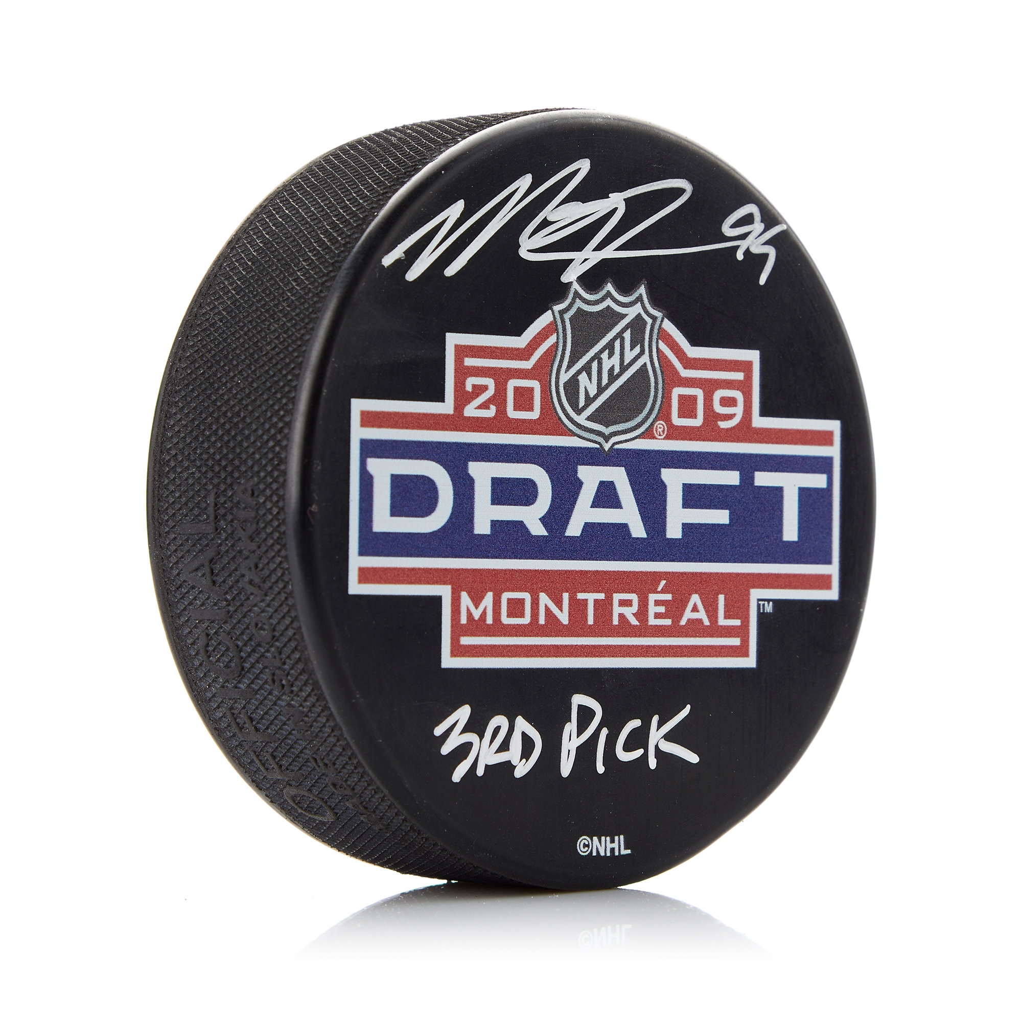 Matt Duchene Signed 2009 NHL Entry Draft Puck with 3rd Pick Note