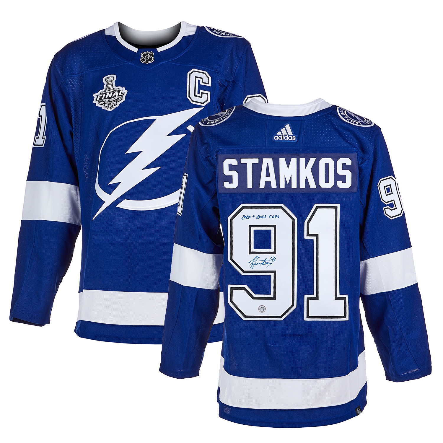 Steven Stamkos Signed Tampa Bay Lightning 2021 Stanley Cup adidas Jersey