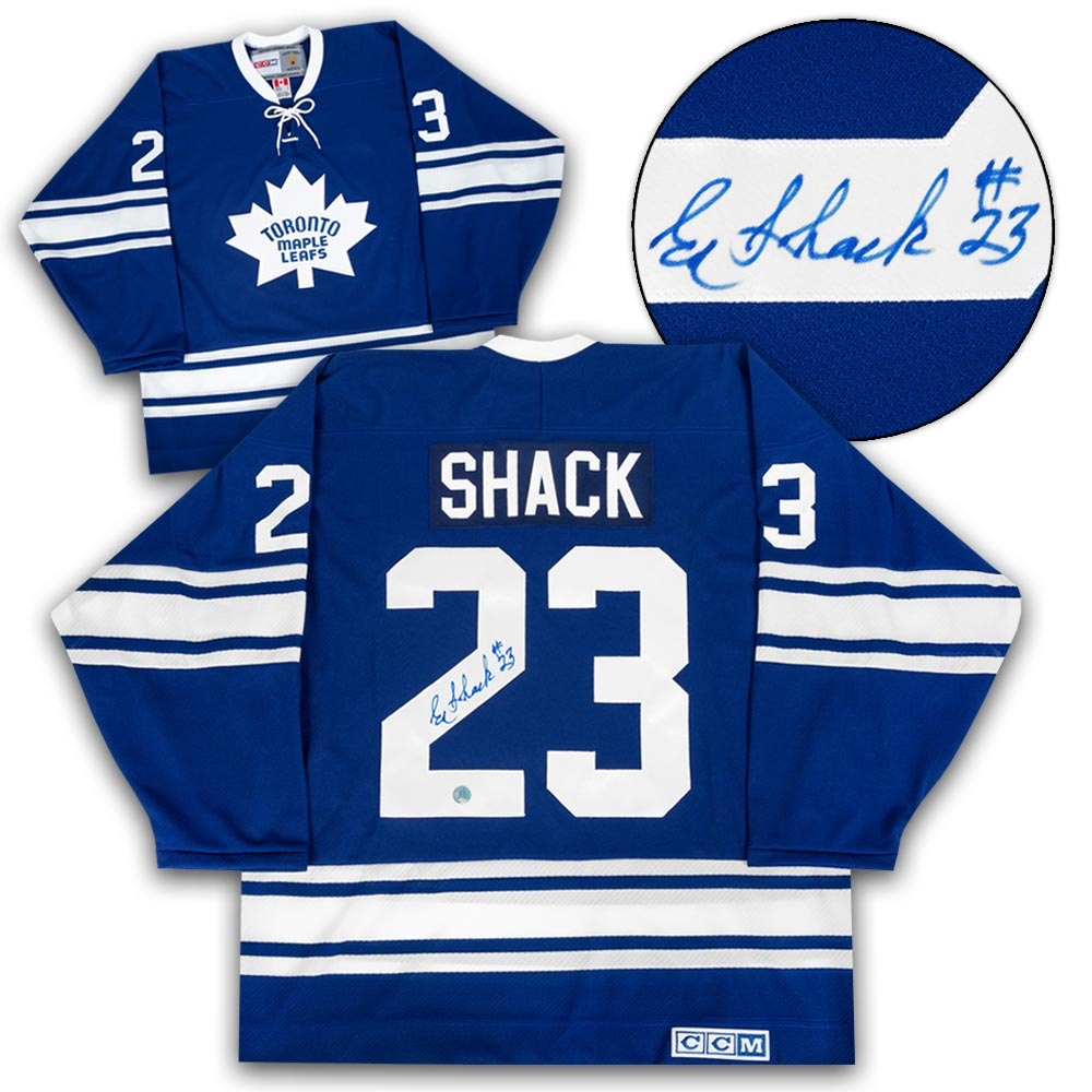 Eddie Shack Toronto Maple Leafs Signed 1967 Stanley Cup Vintage CCM Jersey