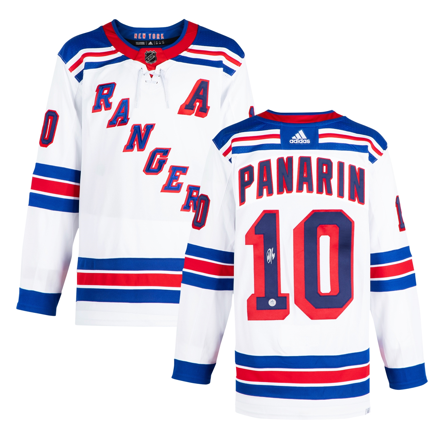 Artemi Panarin New York Rangers Signed White adidas Jersey