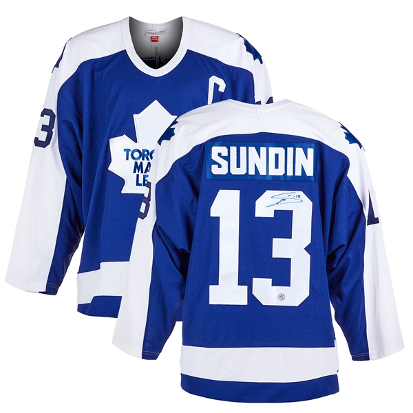 Mats Sundin Signed Toronto Maple Leafs Retro Mitchell & Ness Jersey