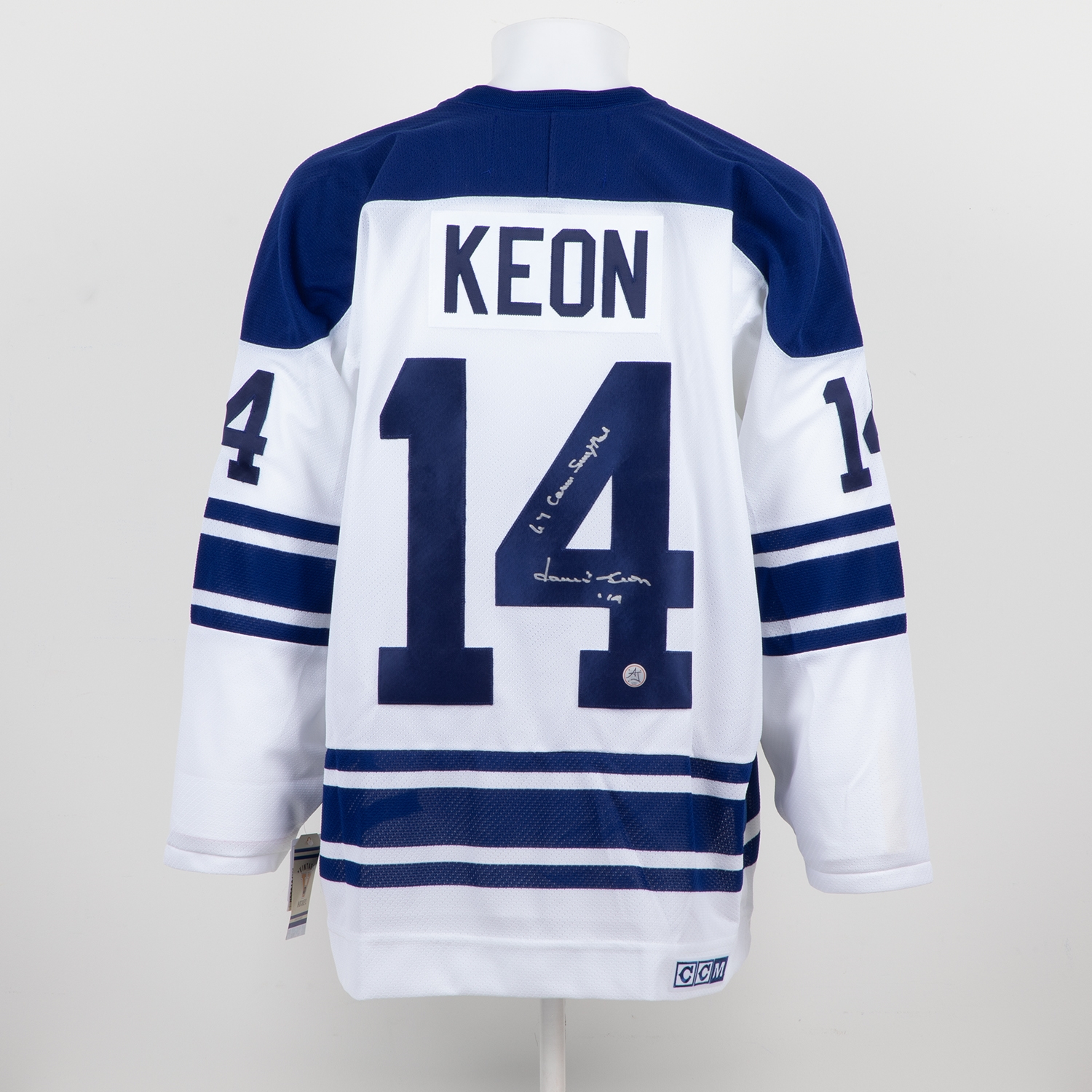 Dave Keon Signed Toronto Maple Leafs Vintage CCM Jersey with Conn Smythe Note