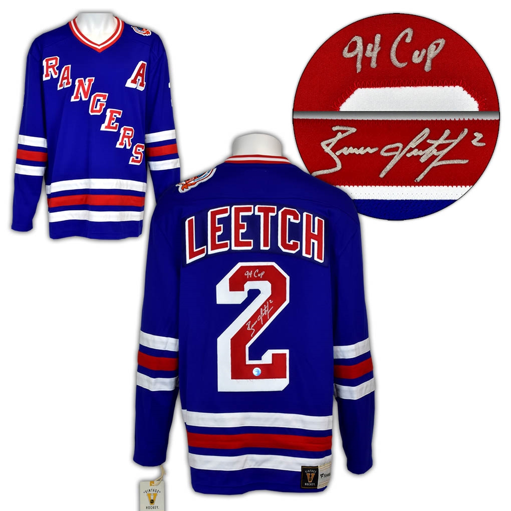 Brian Leetch New York Rangers Signed 1994 Stanley Cup Jersey