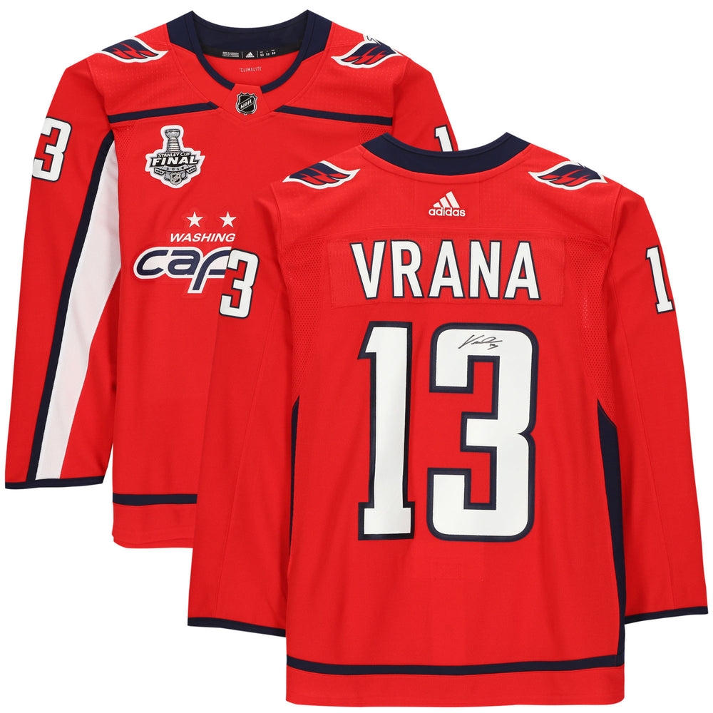 Jakub Vrana Signed Washington Capitals 2018 Stanley Cup adidas Jersey