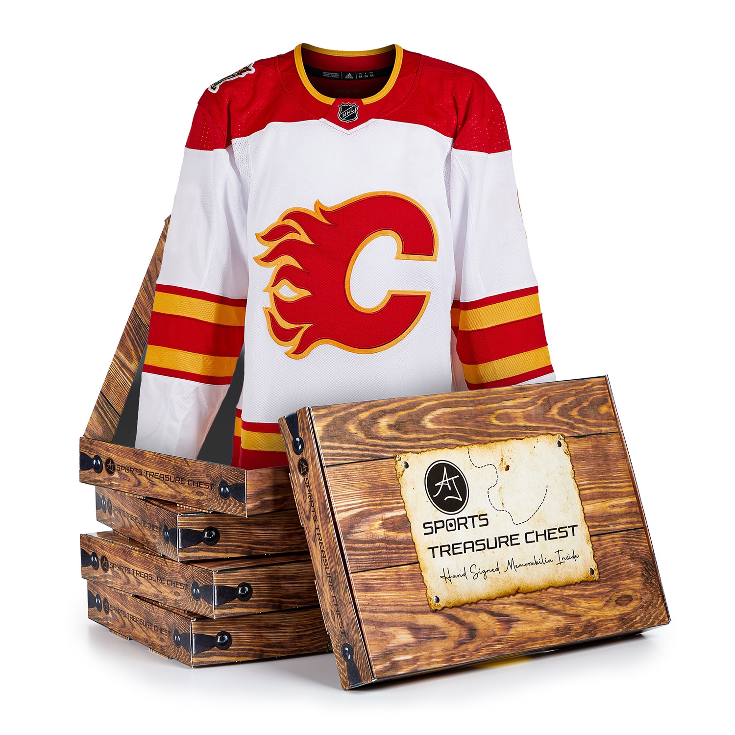 AJ Sports Calgary Hockey Hat Trick Signature Treasure Chest