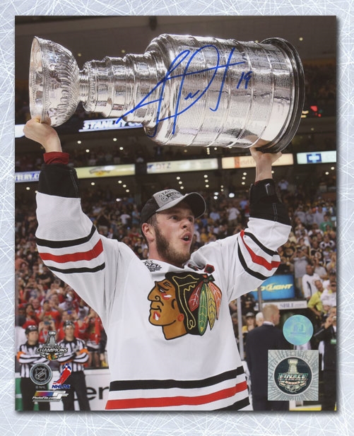 Jonathan Toews Chicago Blackhawks Signed 2013 Stanley Cup 8x10 Photo
