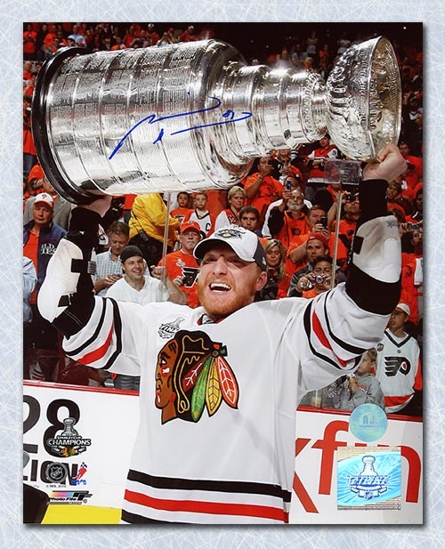 Marian Hossa Chicago Blackhawks Autographed 2010 Stanley Cup 8x10 Photo