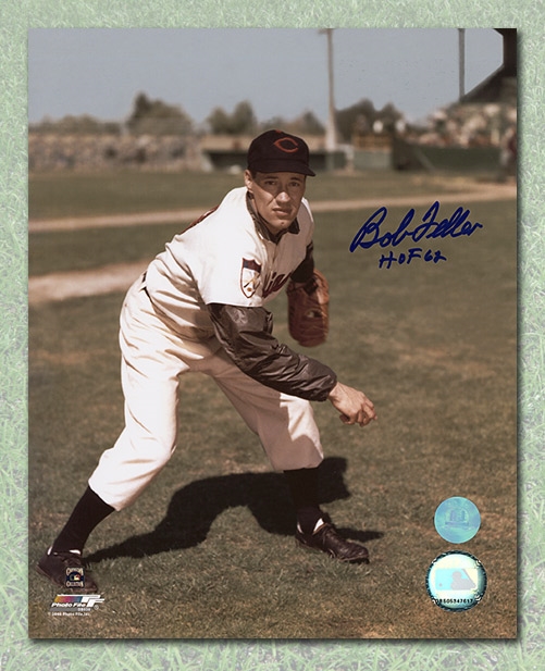 Bob Feller Cleveland Indians Autographed Color 8x10 Photo