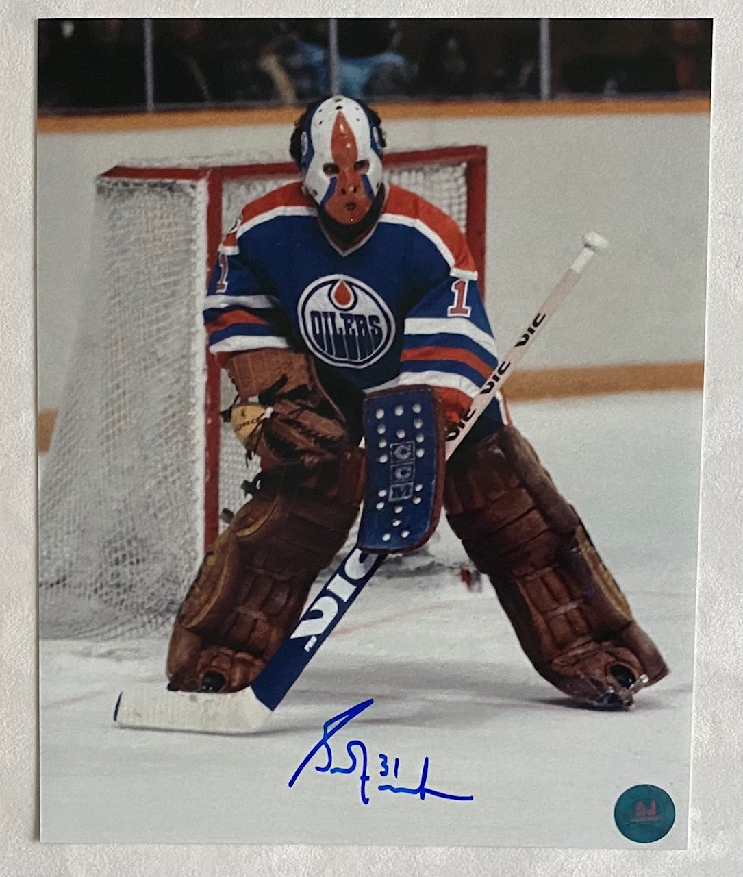 Grant Fuhr Autographed Edmonton Oilers 8x10 Photo
