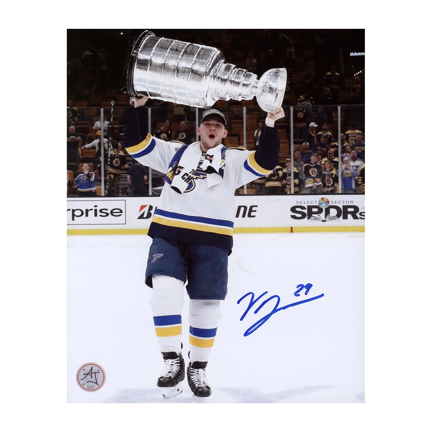 Vince Dunn Signed St Louis Blues 2019 Stanley Cup 8x10 Photo