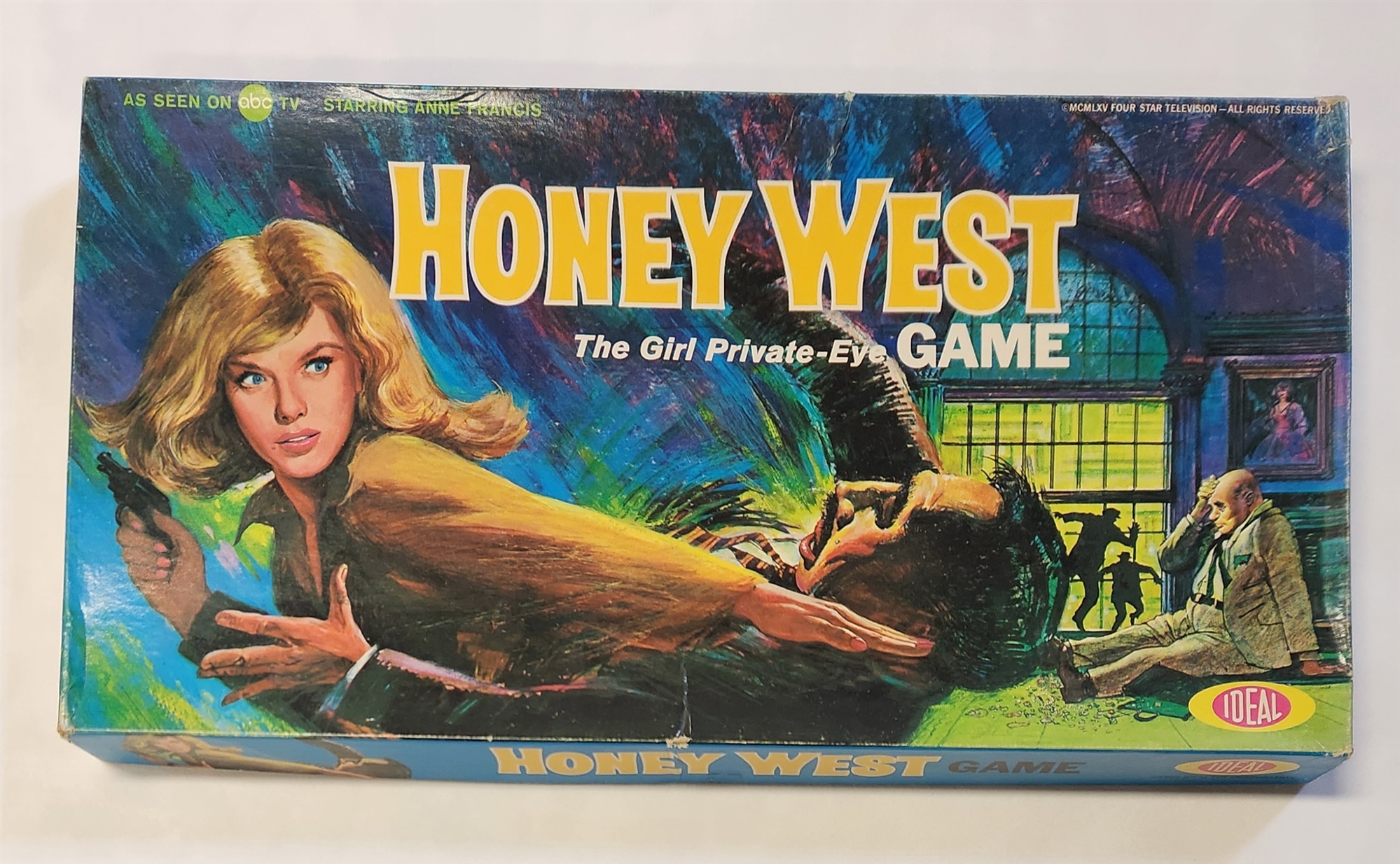 1965 Vintage Ideal Honey West Private Eye Board Game Near Complete