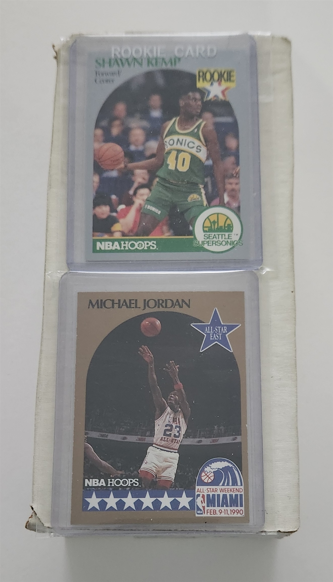 1990-91 NBA Hoops Basketball Tradibg Cards Complete Series 1 & 2 Sets