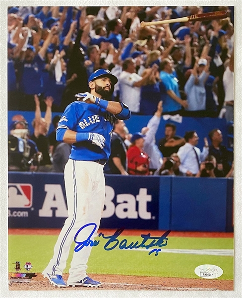 Jose Bautista Toronto Blue Jays Signed Bat Flip 8x10 Photo