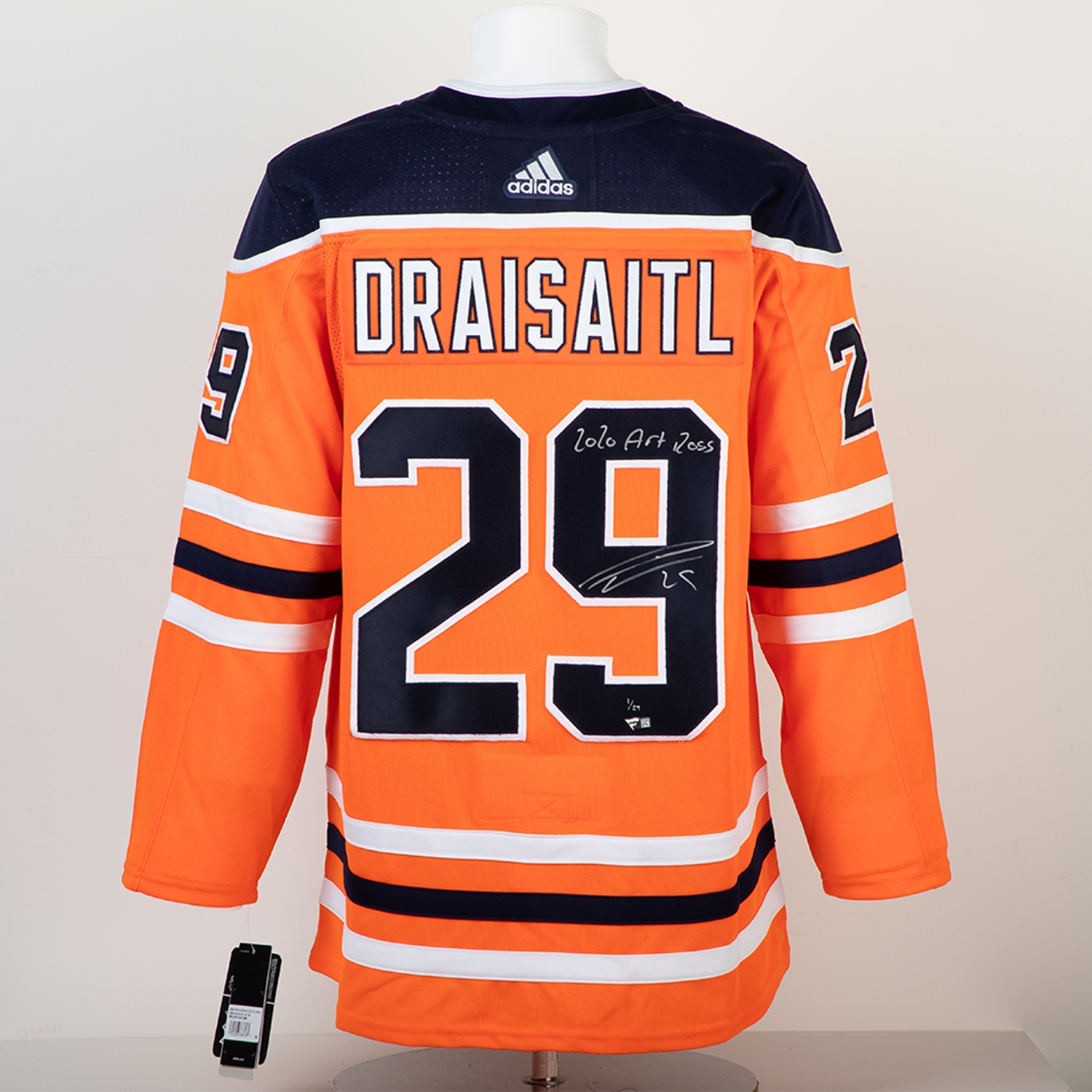 Leon Draisaitl Edmonton Oilers Autographed Adidas Jersey With Art Ross Note 1/29