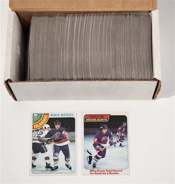 1978-79 Topps Trading Cards Complete Set With Mike Bossy Rookie Near Mint