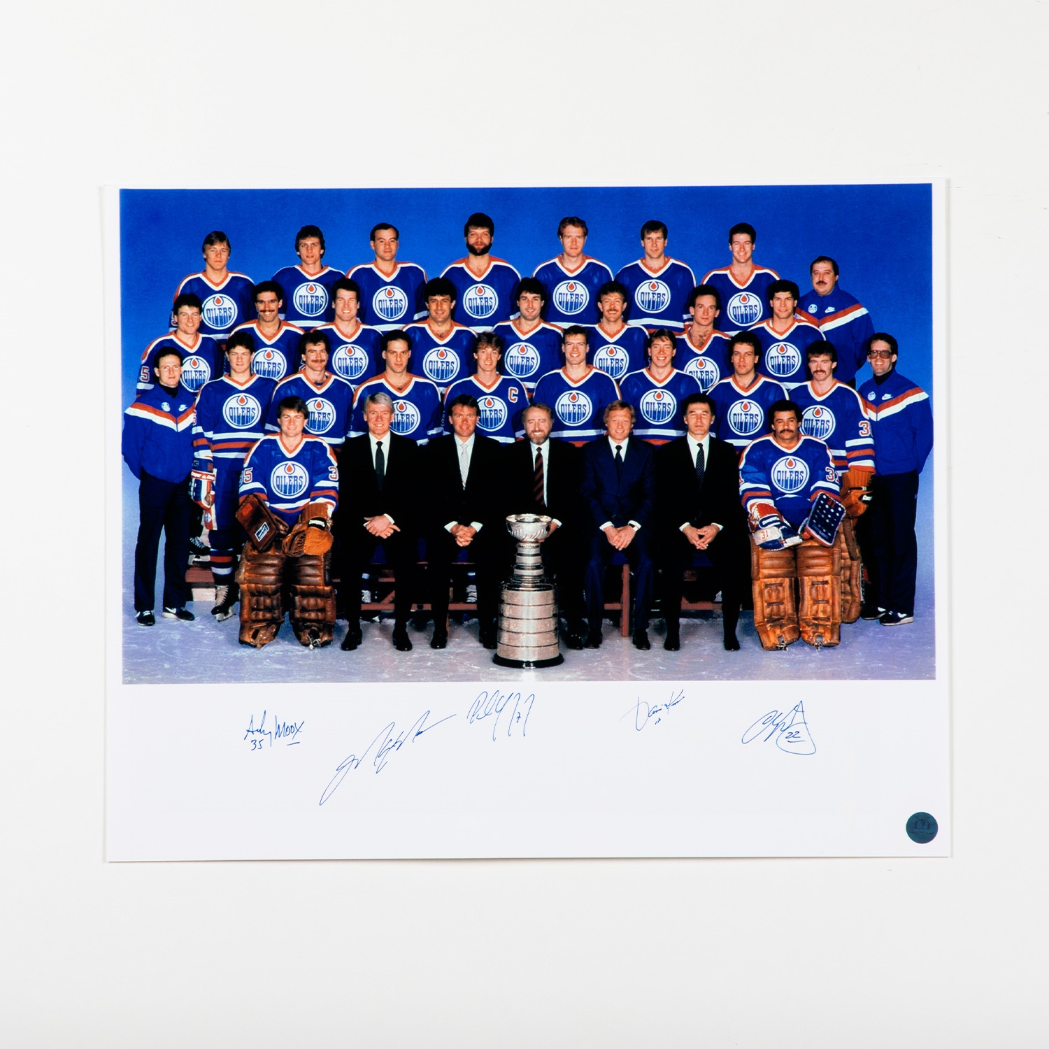 1984 Edmonton Oilers 1st Stanley Cup 5 Player Signed 16x20 Photo