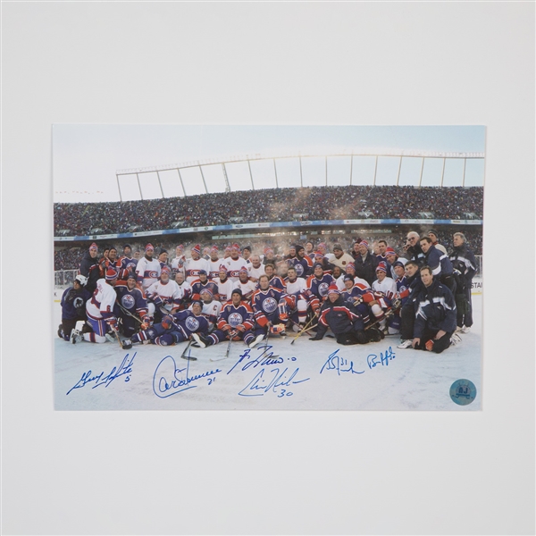 2003 NHL Heritage Classic Alumni 8x12 Photo Signed By 6 Legends With Lafleur