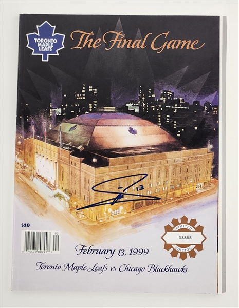 Mats Sundin Autographed Maple Leaf Gardens Final Game Official Program /50000