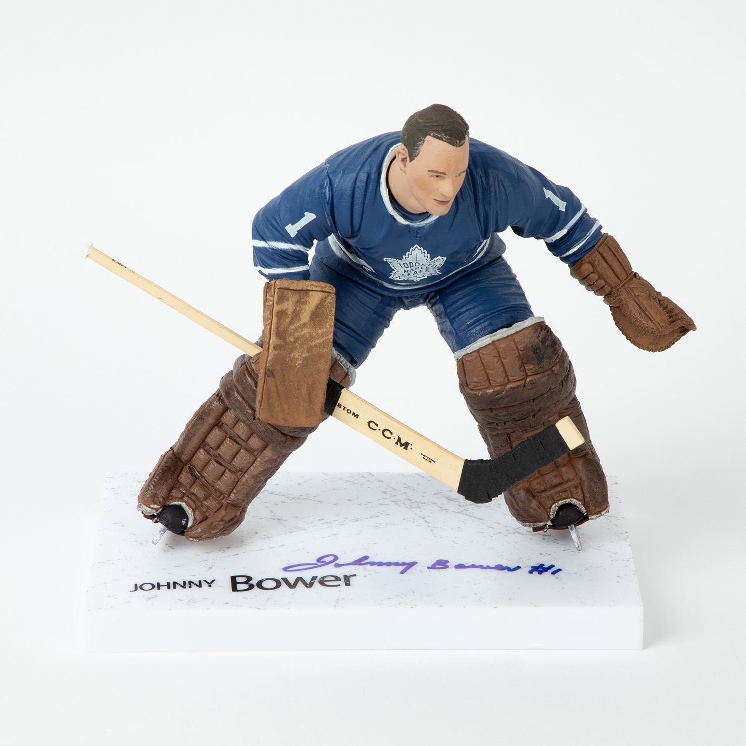 Johnny Bower Signed Toronto Maple Leafs Legends McFarlane Figure