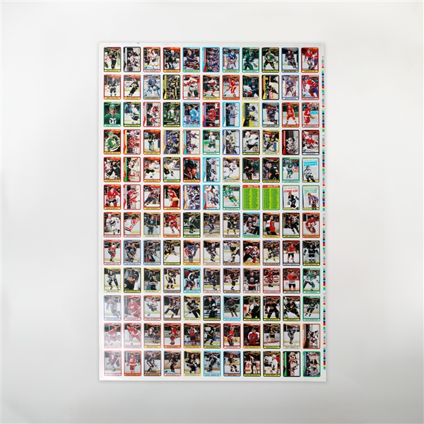 1990-91 O-Pee-Chee Hockey Uncut Sheets Complete Set With 6 Gretzky Cards