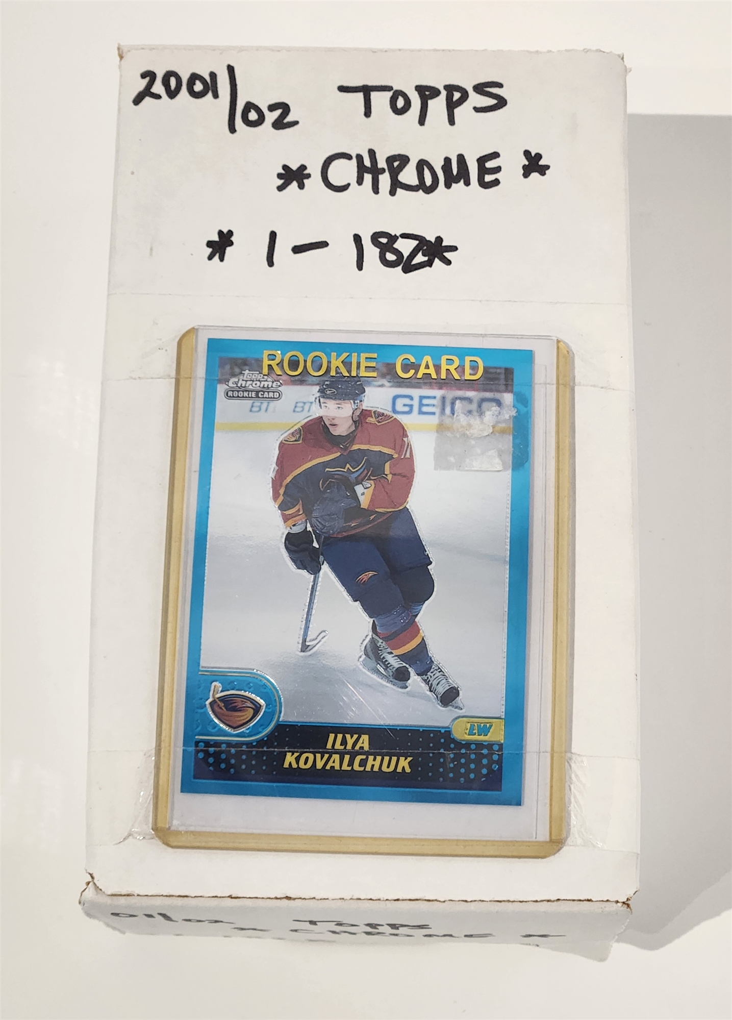 2001-02 Topps Chrome NHL Hockey Trading Card Set With Kovalchuk Rookie