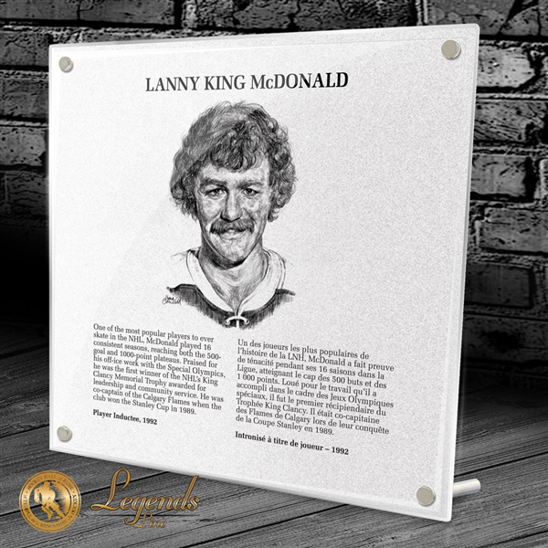 Lanny McDonald Replica Hockey Hall of Fame Plaque 