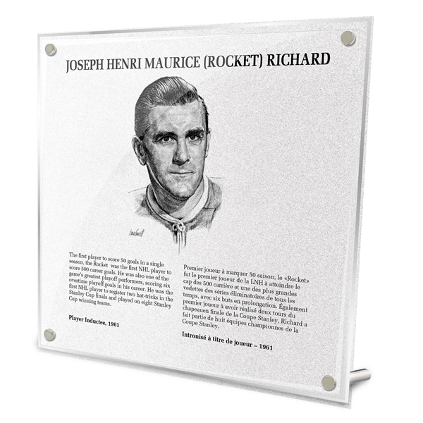 Maurice Richard Replica Hockey Hall of Fame Plaque 