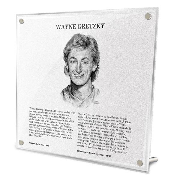 Wayne Gretzky Replica Hockey Hall of Fame Plaque 