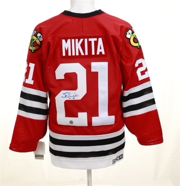 Lot Detail Stan Mikita Chicago Blackhawks Autographed Vintage CCM Jersey