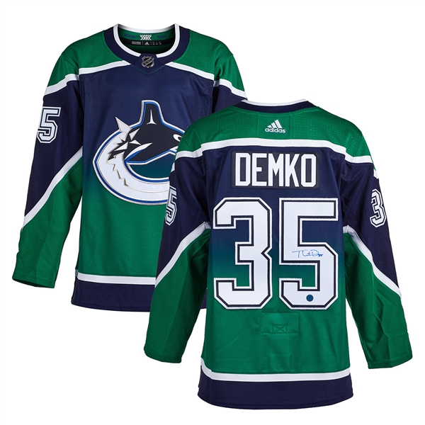 Thatcher Demko Signed Vancouver Canucks Reverse Retro adidas Jersey