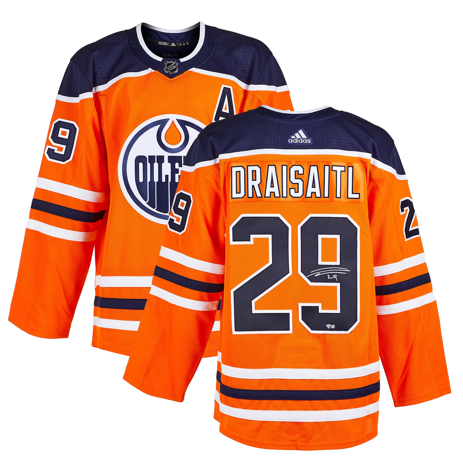 Leon Draisaitl Signed Edmonton Oilers Orange Crush adidas Jersey