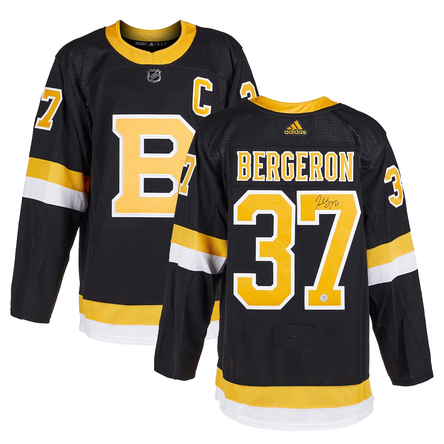 Patrice Bergeron Autographed Boston Bruins Alternate adidas Jersey