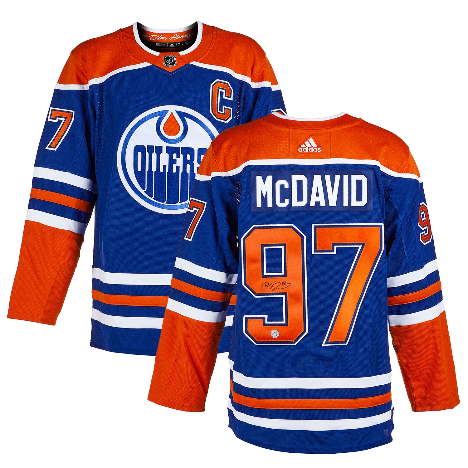 Connor McDavid Autographed Edmonton Oilers Blue adidas Jersey