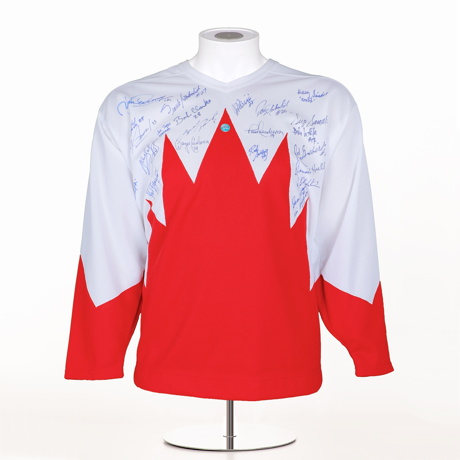 Team Canada Autographed 1972 Summit Series CCM Jersey Signed By 23 Players