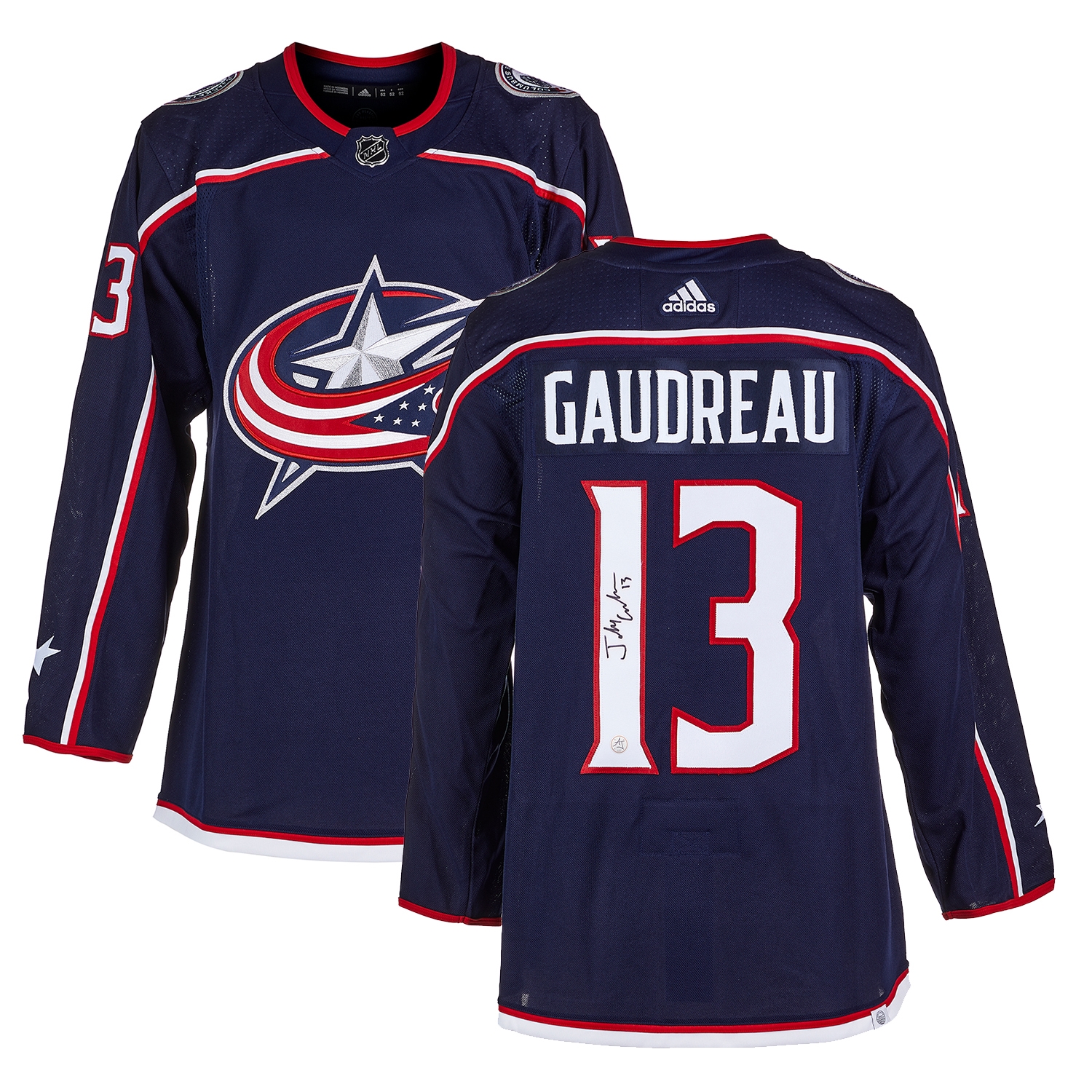 Johnny Gaudreau Autographed Columbus Blue Jackets Blue adidas Jersey