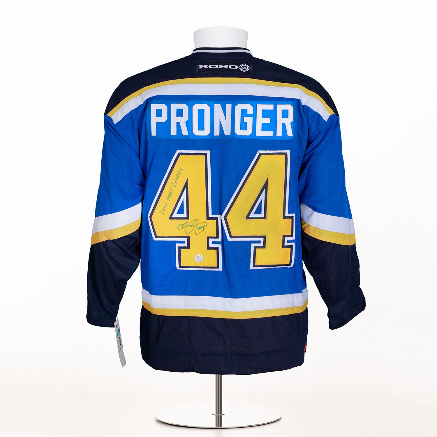 Chris Pronger Signed St Louis Blues Vintage KOHO CCM Jersey with Inscriptions