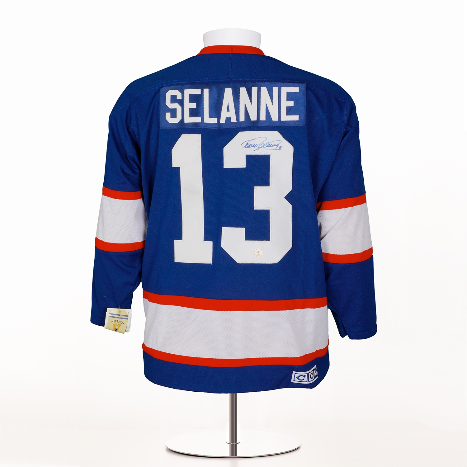 Teemu Selanne Autographed Winnipeg Jets Vintage CCM Jersey