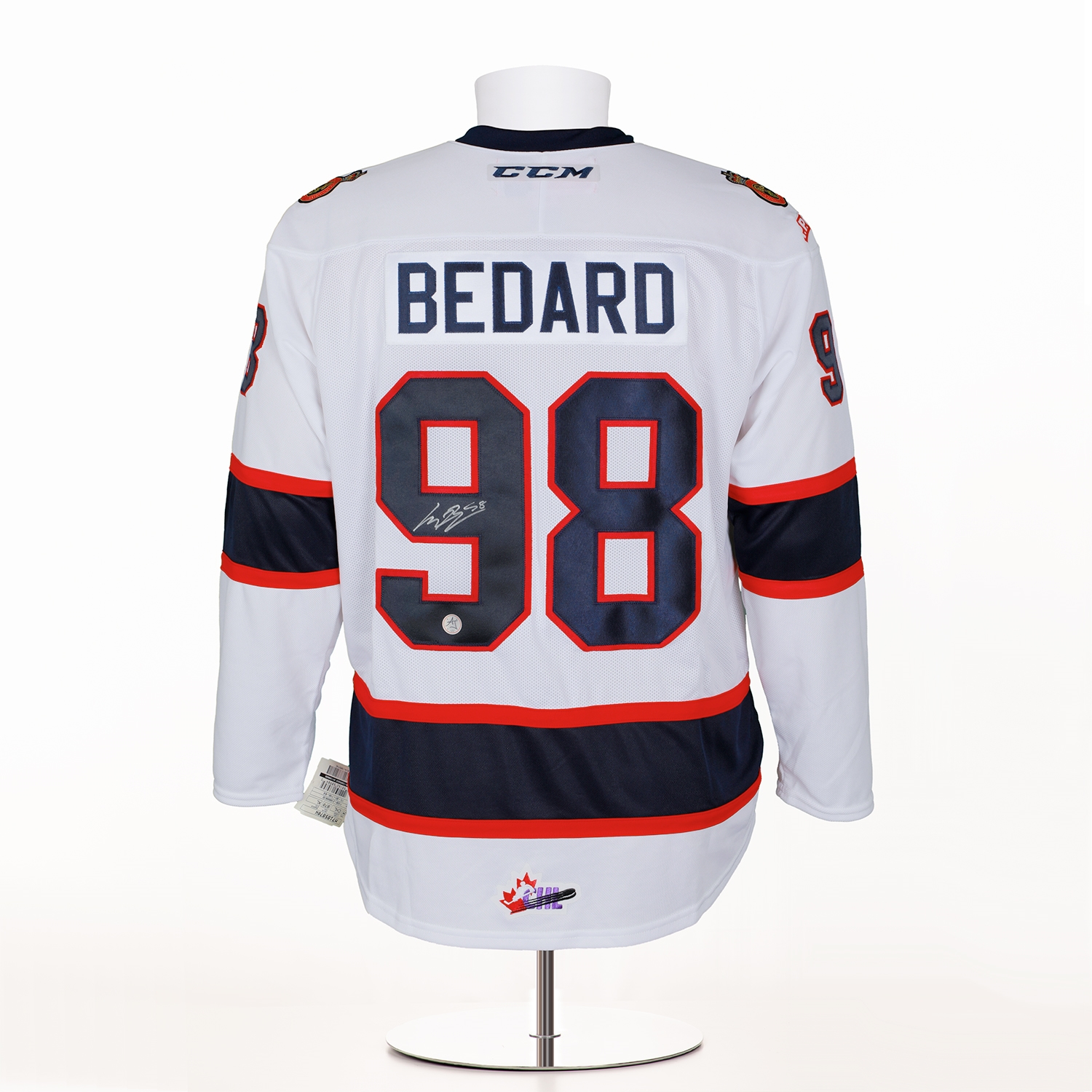 Connor Bedard Autographed Regina Pats White CCM CHL Jersey