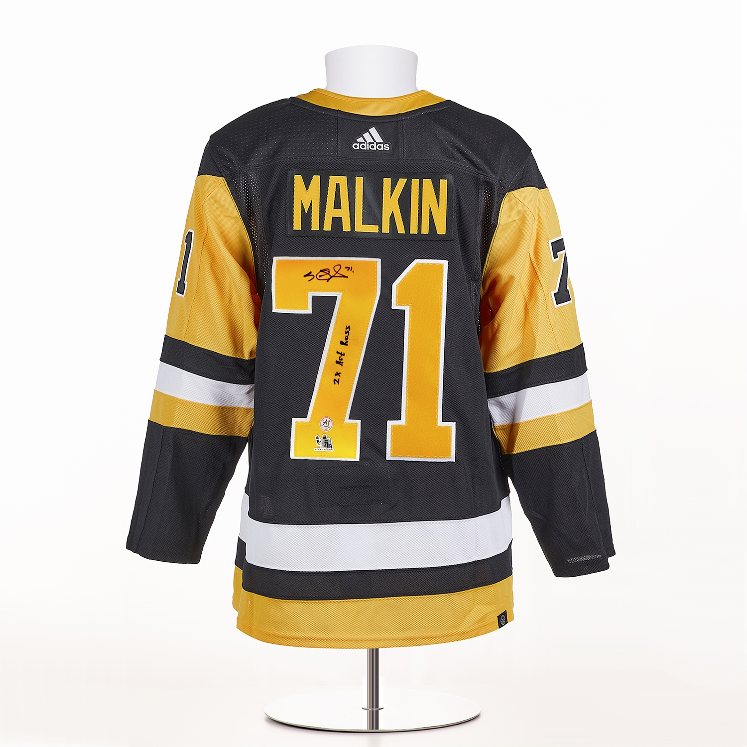 Evgeni Malkin Signed Pittsburgh Penguins adidas Jersey with Art Ross Note