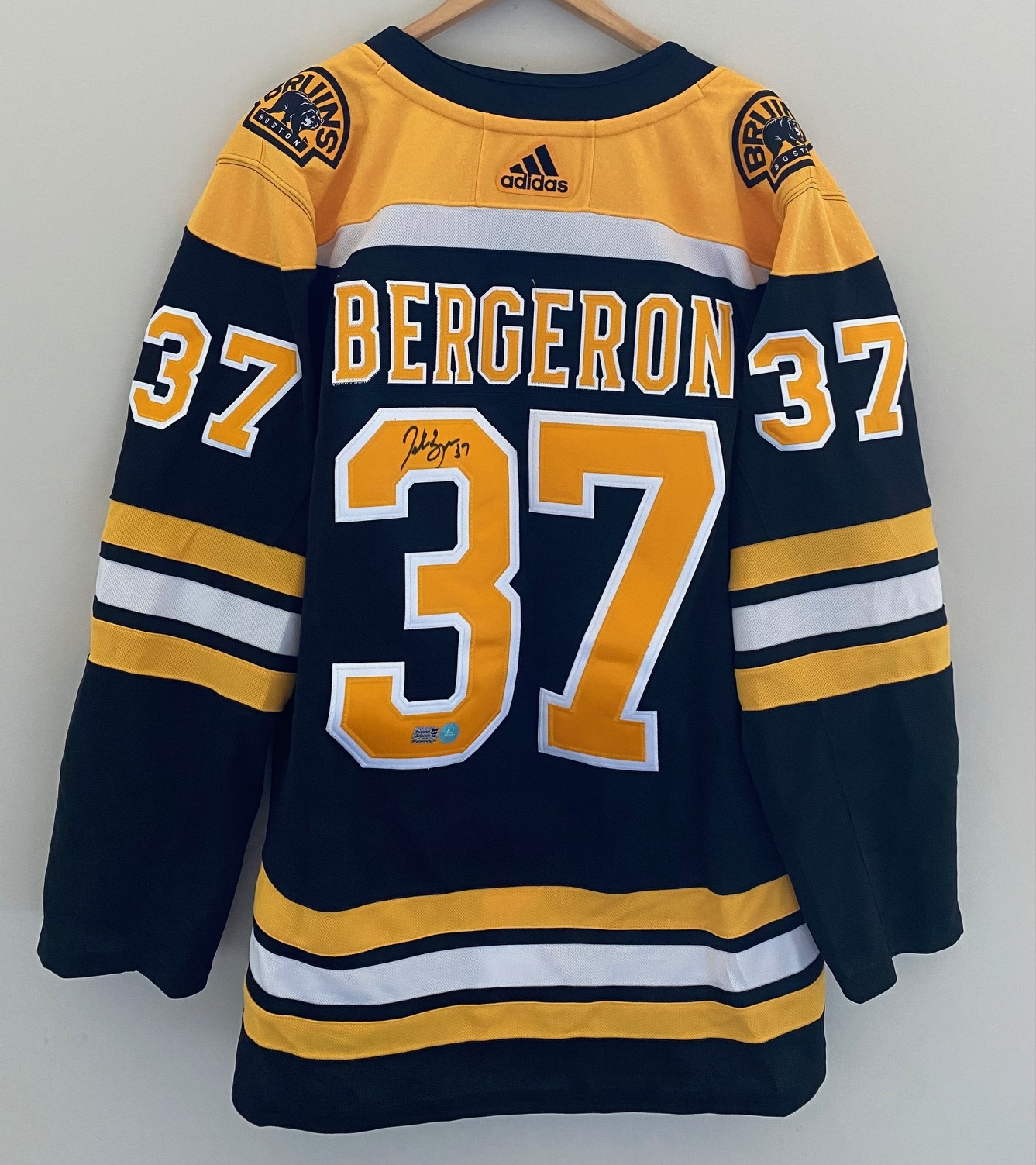 Patrice Bergeron Autographed Boston Bruins Adidas Jersey 