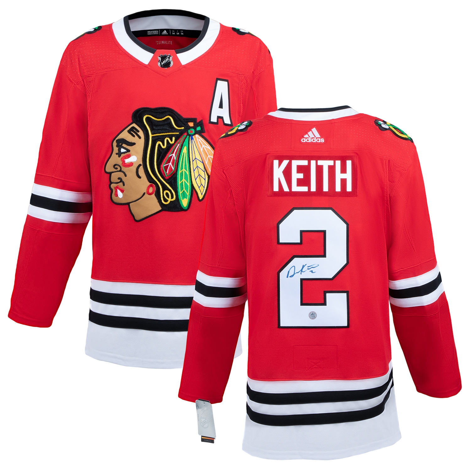 Duncan Keith Autographed Chicago Blackhawks Red adidas Jersey