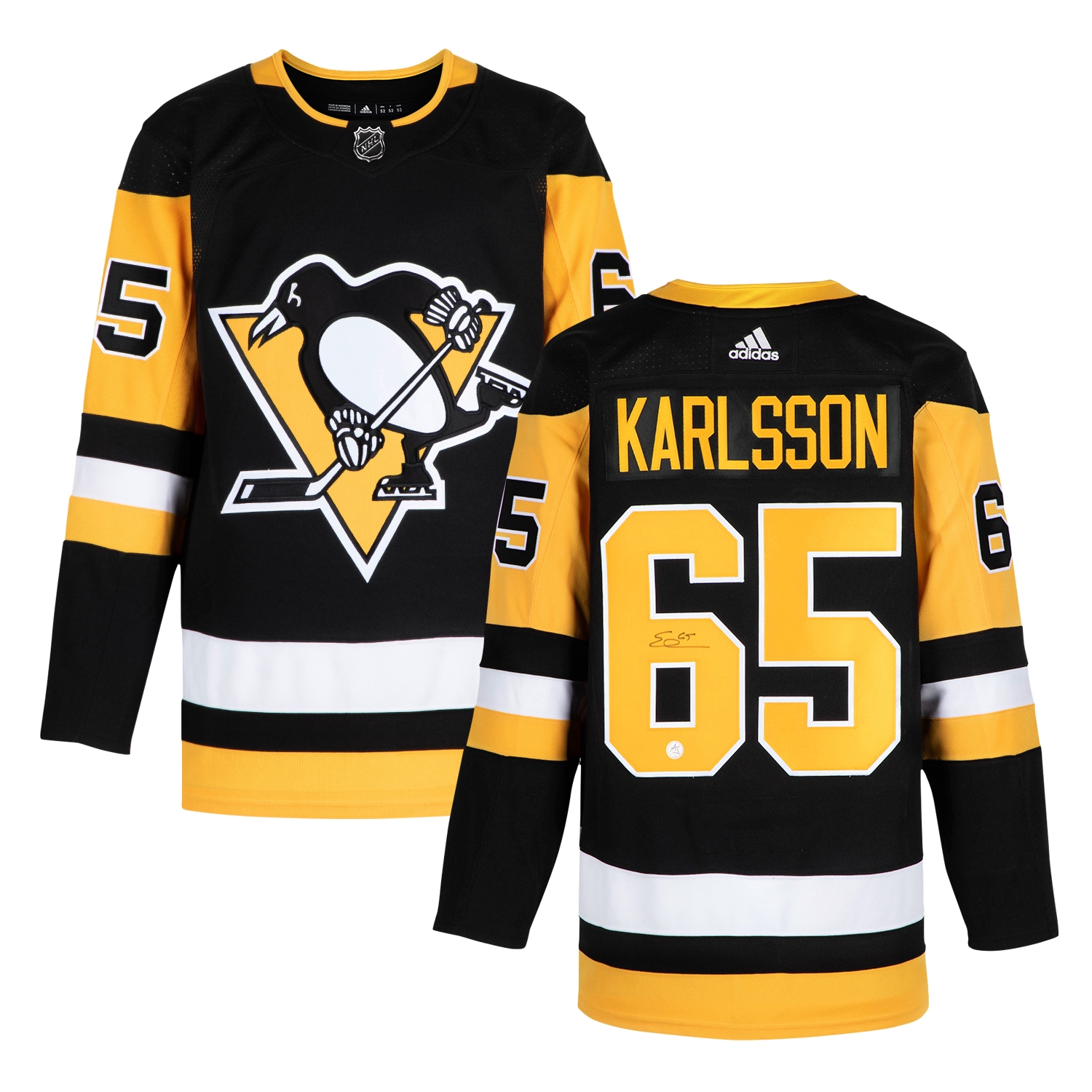 Erik Karlsson Autographed Pittsburgh Penguins Black adidas Jersey