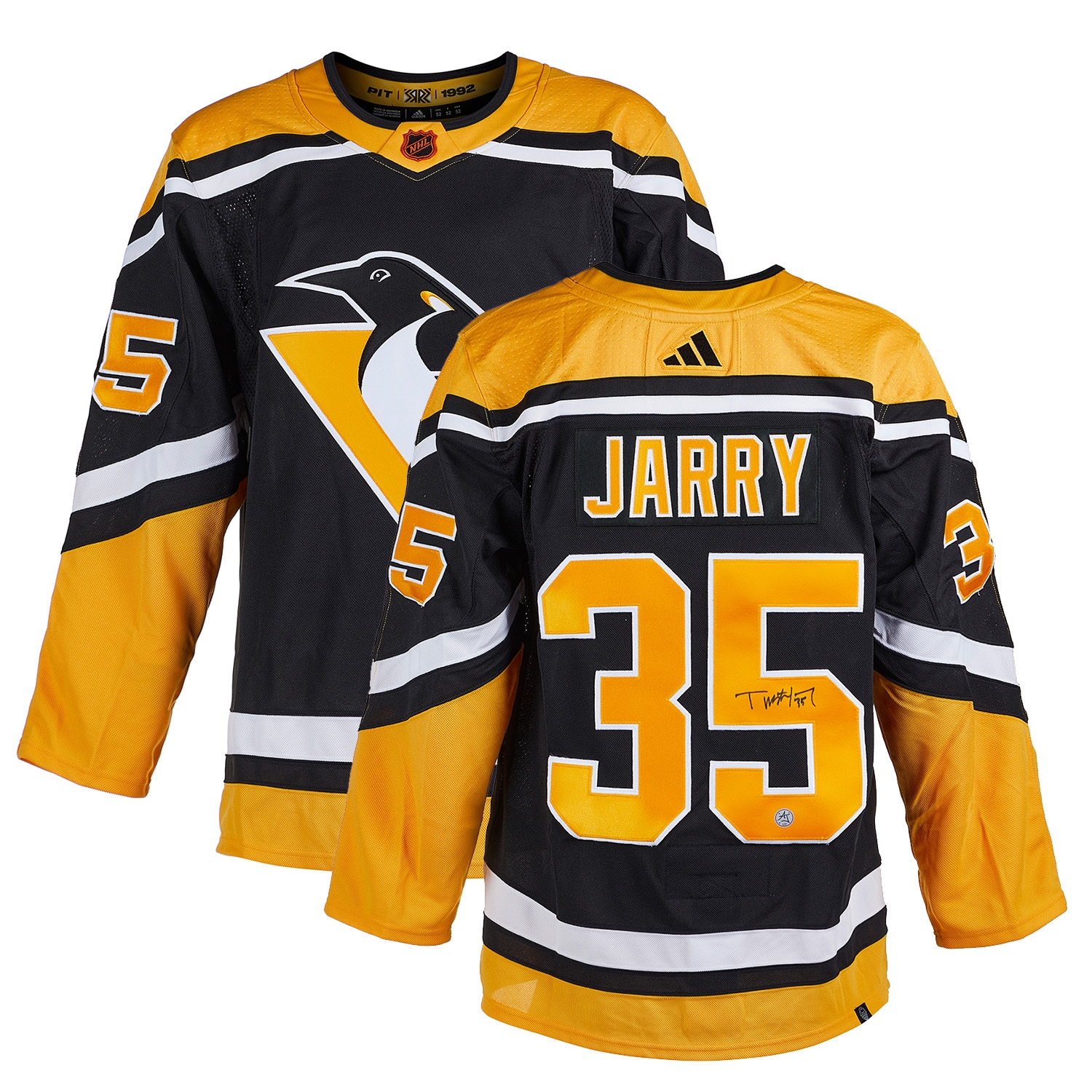 Tristan Jarry Signed Pittsburgh Penguins Reverse Retro 2.0 adidas Jersey