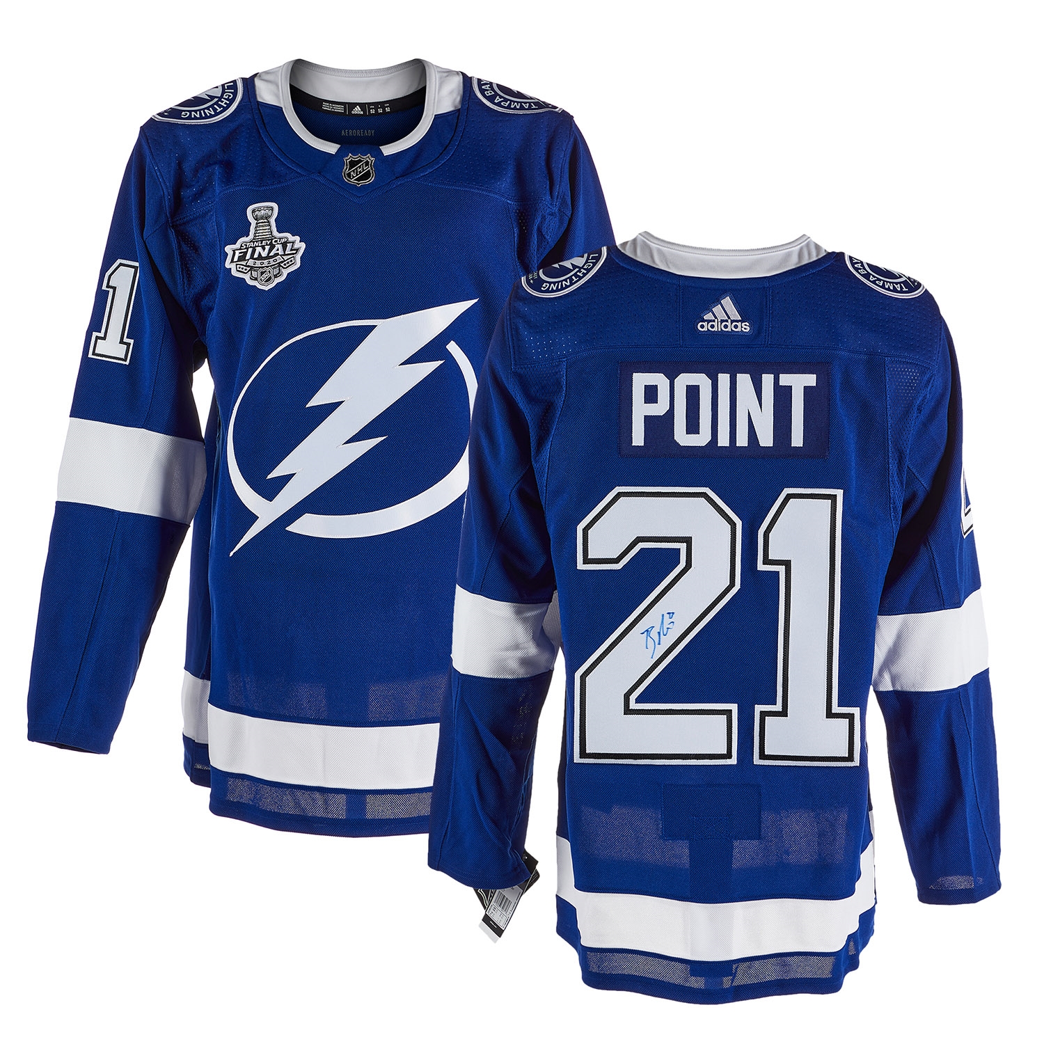 Brayden Point Signed Tampa Bay Lightning 2020 Stanley Cup adidas Jersey