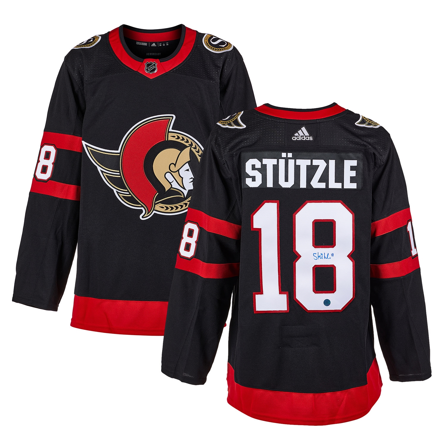 Tim Stutzle Autographed Ottawa Senators Black adidas Jersey