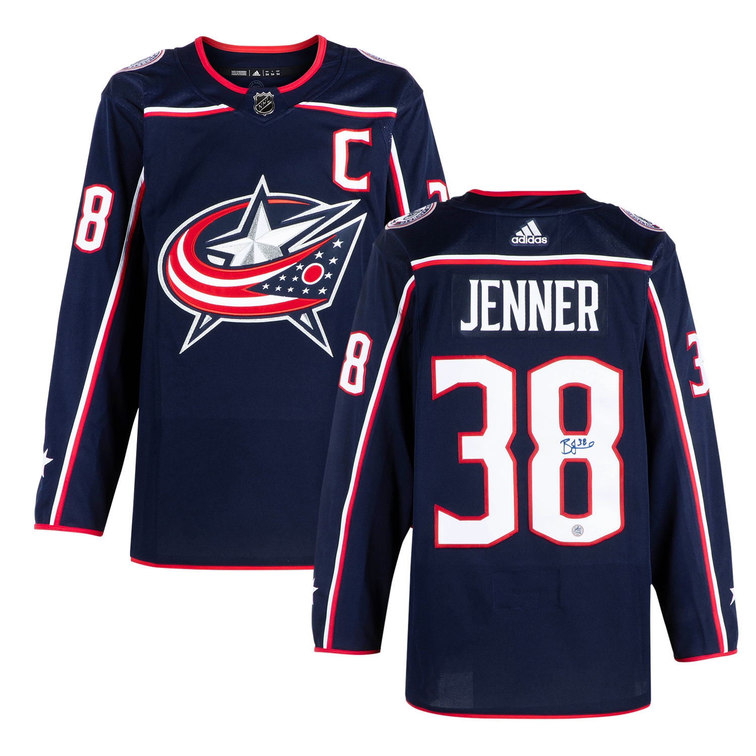 Boone Jenner Autographed Columbus Blue Jackets adidas Jersey