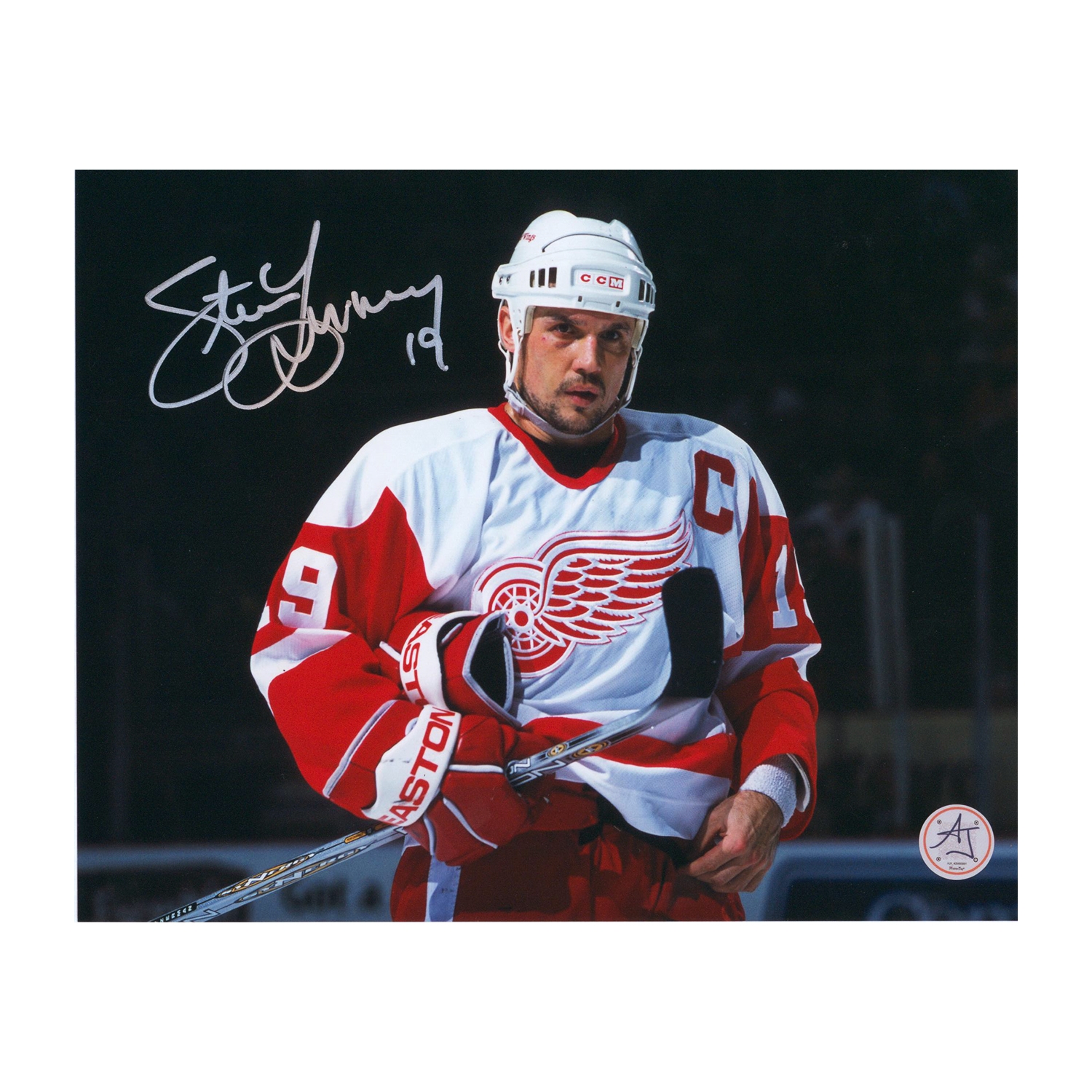 Steve Yzerman Autographed Detroit Red Wings Intensity 8x10 Photo