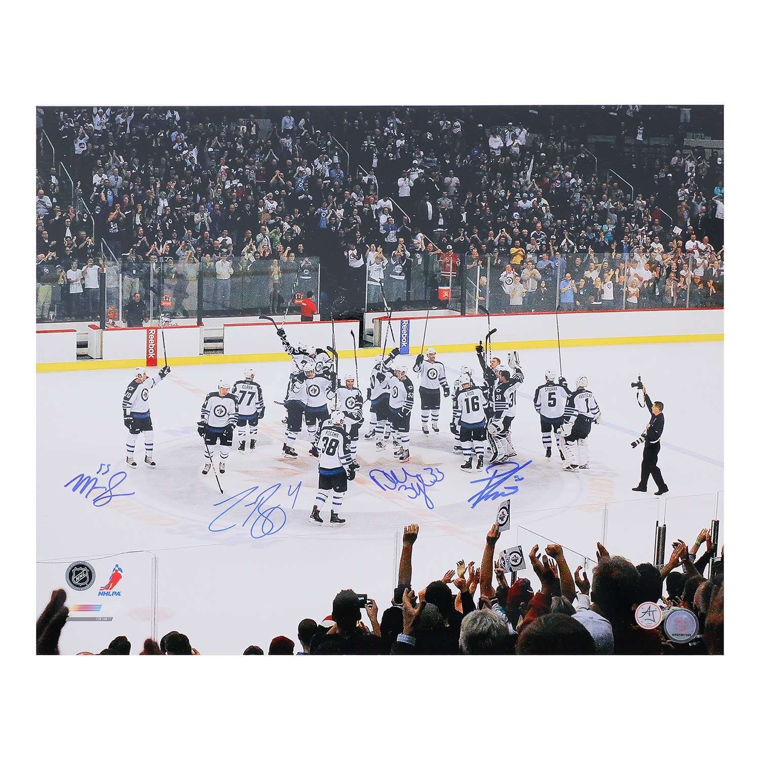 Winnipeg Jets Return To Winnipeg 1st Game 16x20 Photo Signed by 4 Players